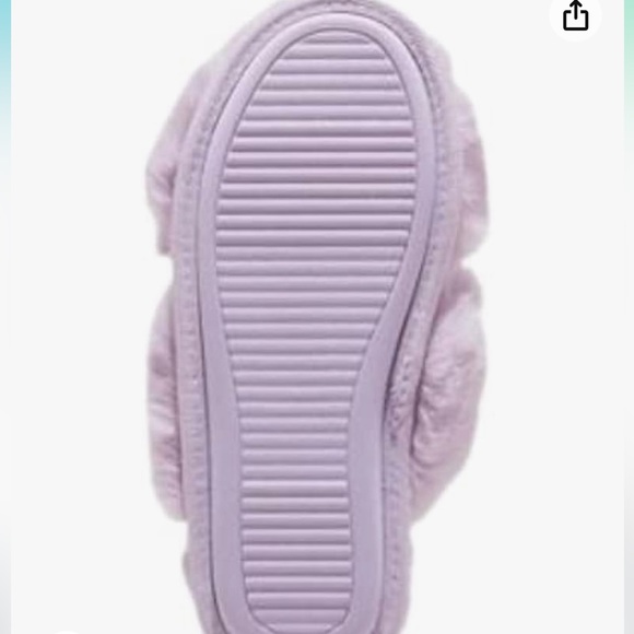 Stars Above Lavender Faux Fur x slippers - Picture 3 of 5